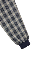 DEINET CHECK BOMBER JACKET IN NAVY