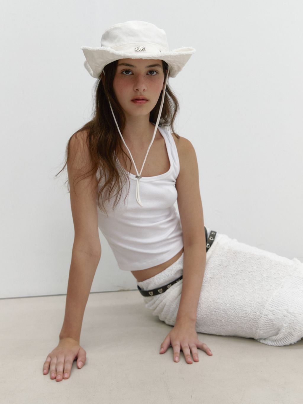 ASURA STUD COTTON HAT (IVORY)