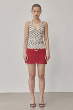 Dot Halter Top Raw