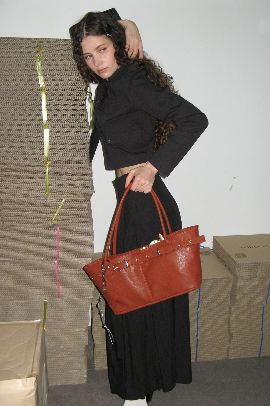 Yeomim belted boat bag (brick)