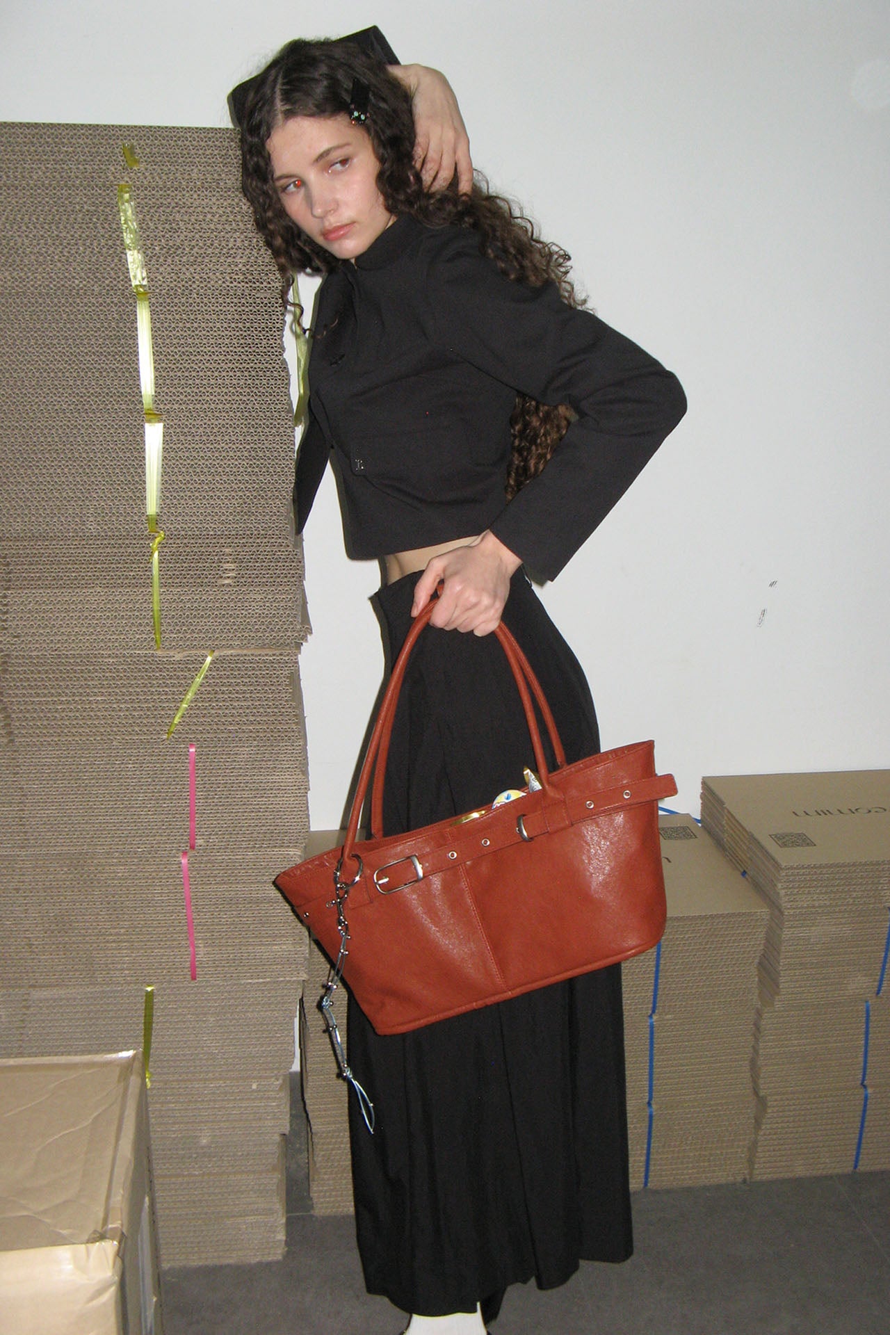 Yeomim belted boat bag (brick)