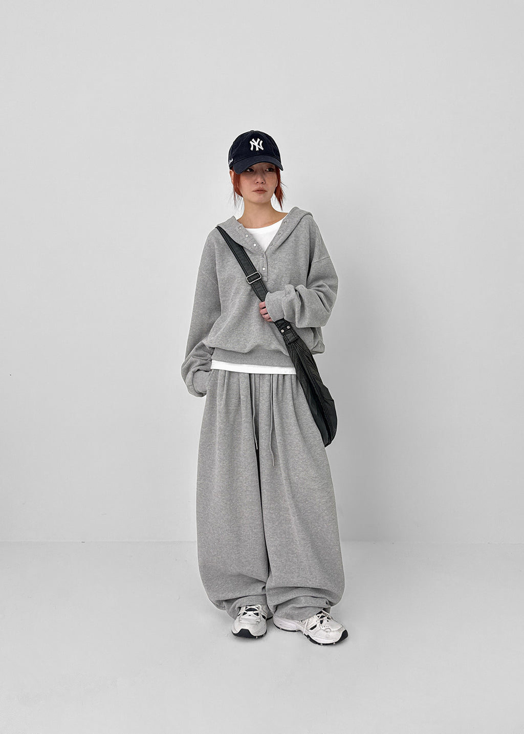 BLACKUP Moite Waffle Snap Hoodie - 2colors