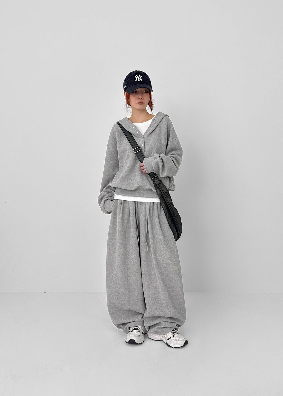 BLACKUP Moite Waffle Snap Hoodie - 2colors