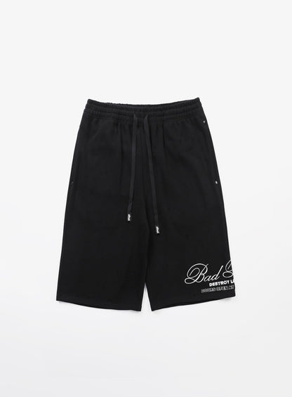 BADBLOOD Classic Logo Bermuda Pants / Black