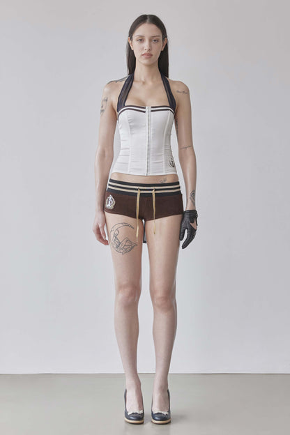 Marine Halter Corset White