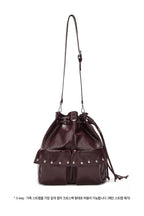 DEINET 5-WAY STUD POCKET MULTI BAG IN BURGUNDY