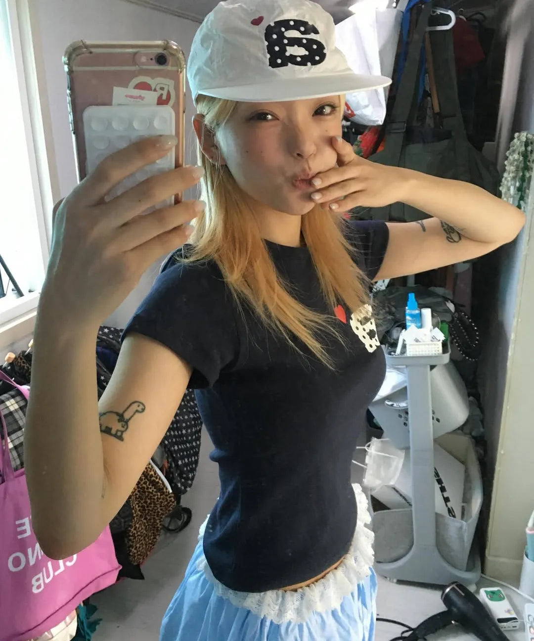 DOT SMALL LETTER NYLON CAP [WHITE]