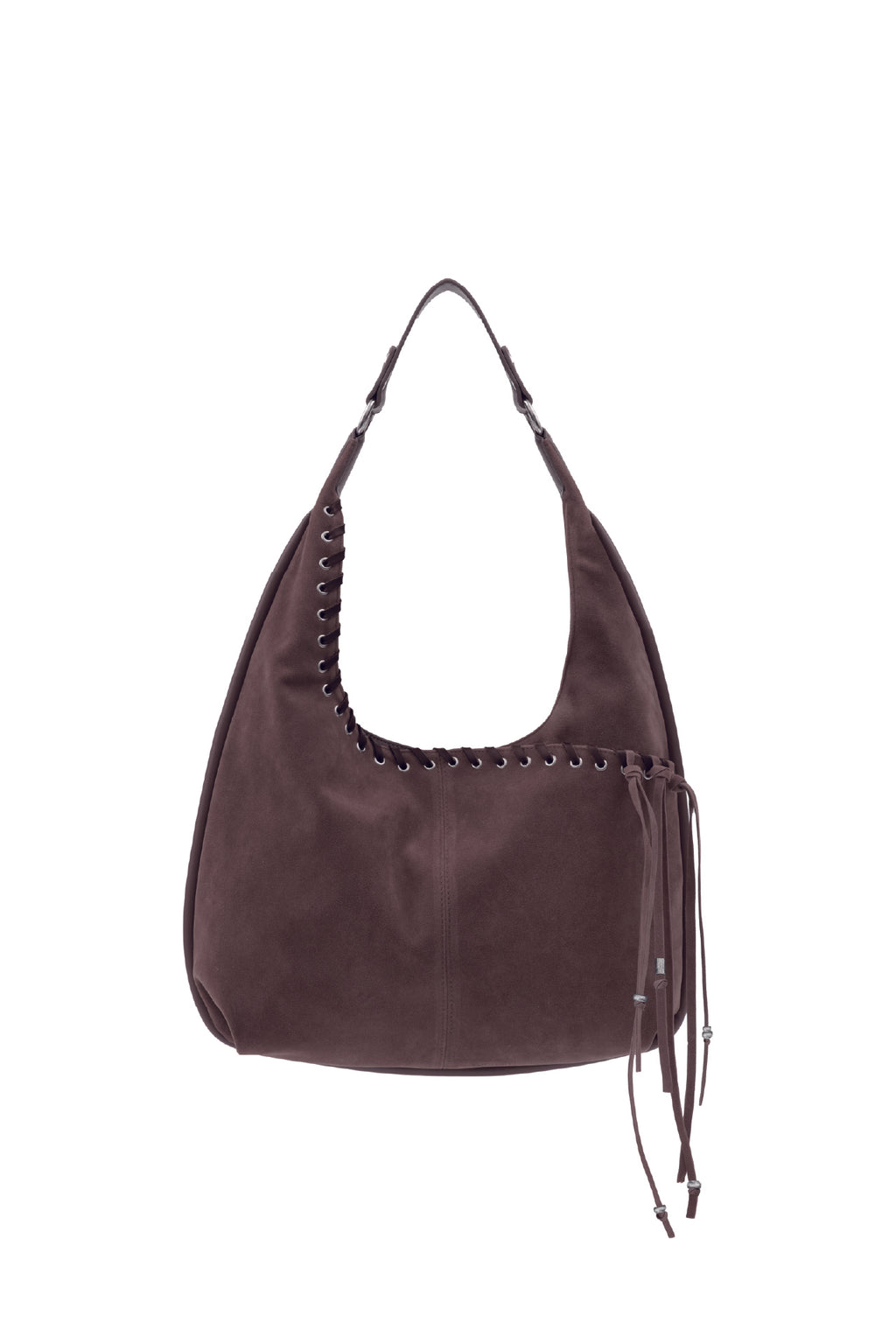 YEOMIM medium slash hobo bag (suede taupe)