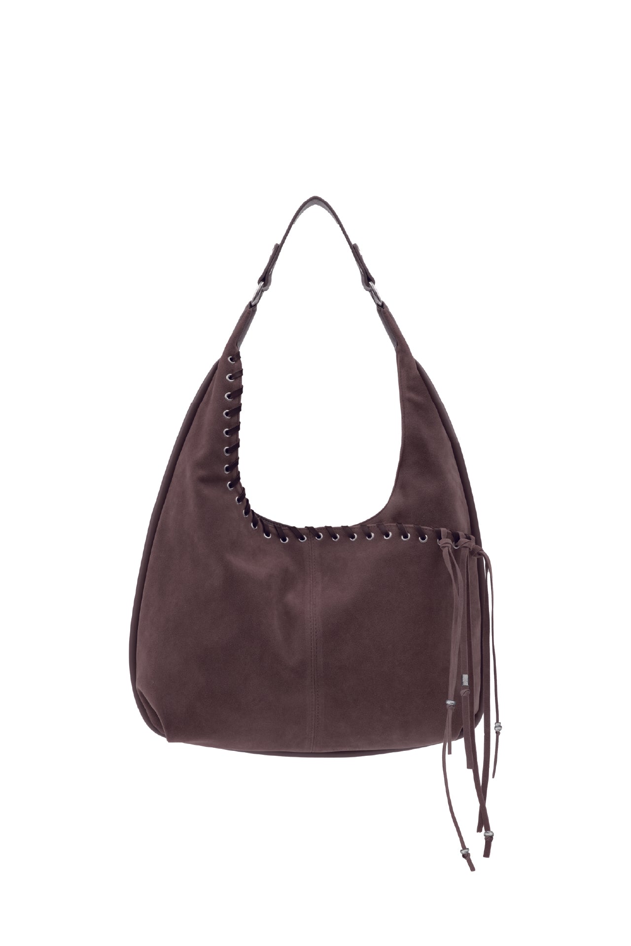 YEOMIM medium slash hobo bag (suede taupe)