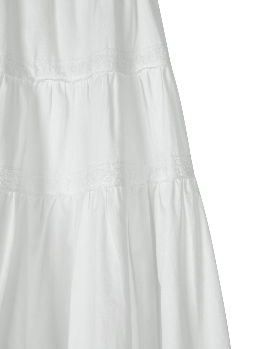 CHECK LONG CANCAN SKIRT (BK)