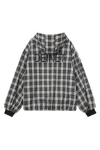 DEINET CHECK BOMBER JACKET IN BLACK