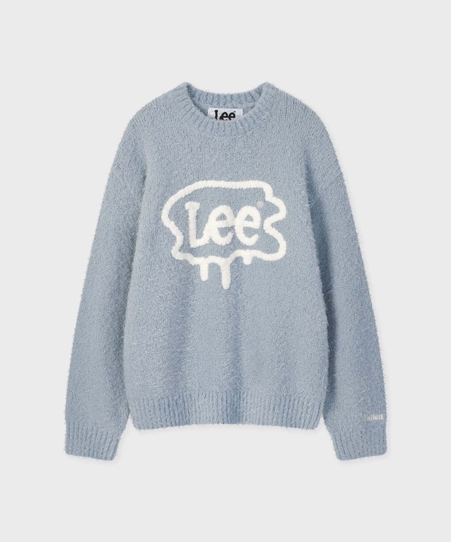 [Fallet x Lee] Brush Twitch Logo Knit / sky blue