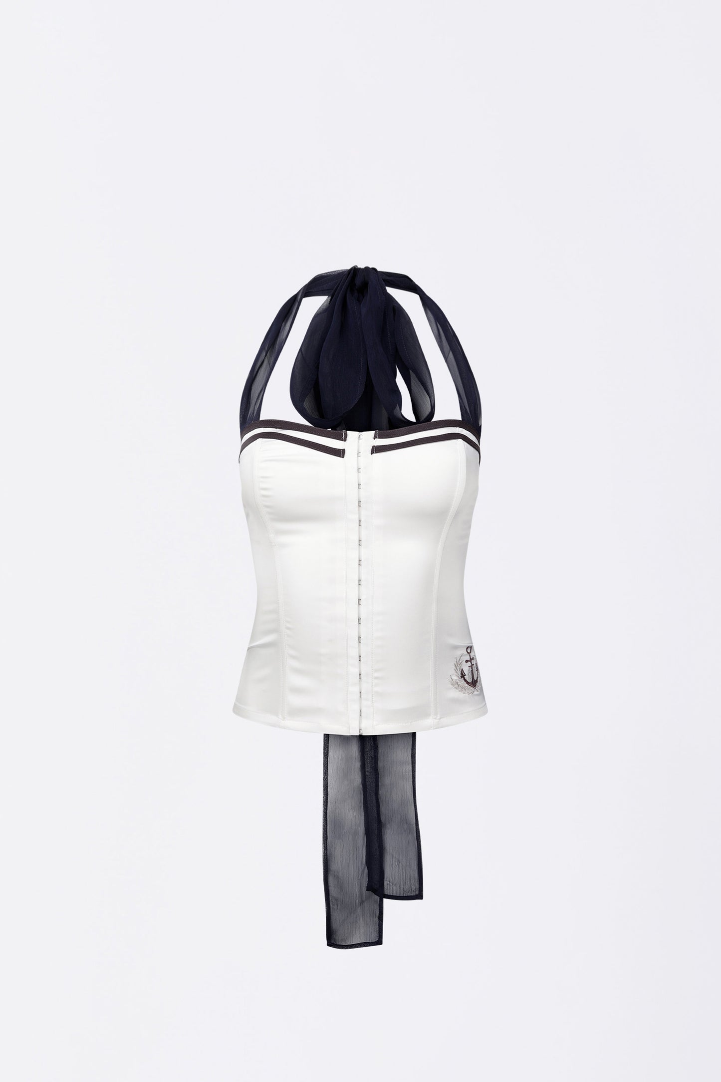 Marine Halter Corset White