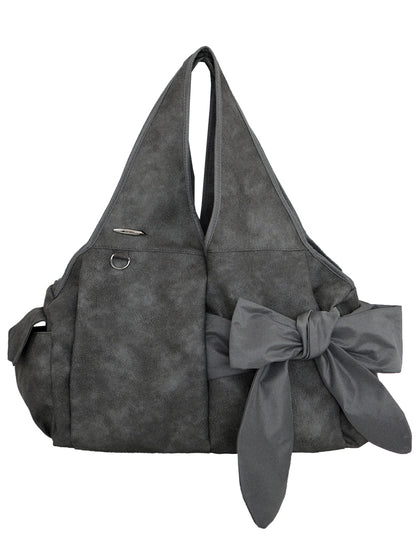 siweol Bow Shoulder Bag -  grey