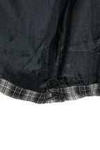 DEINET CHECK BOMBER JACKET IN BLACK