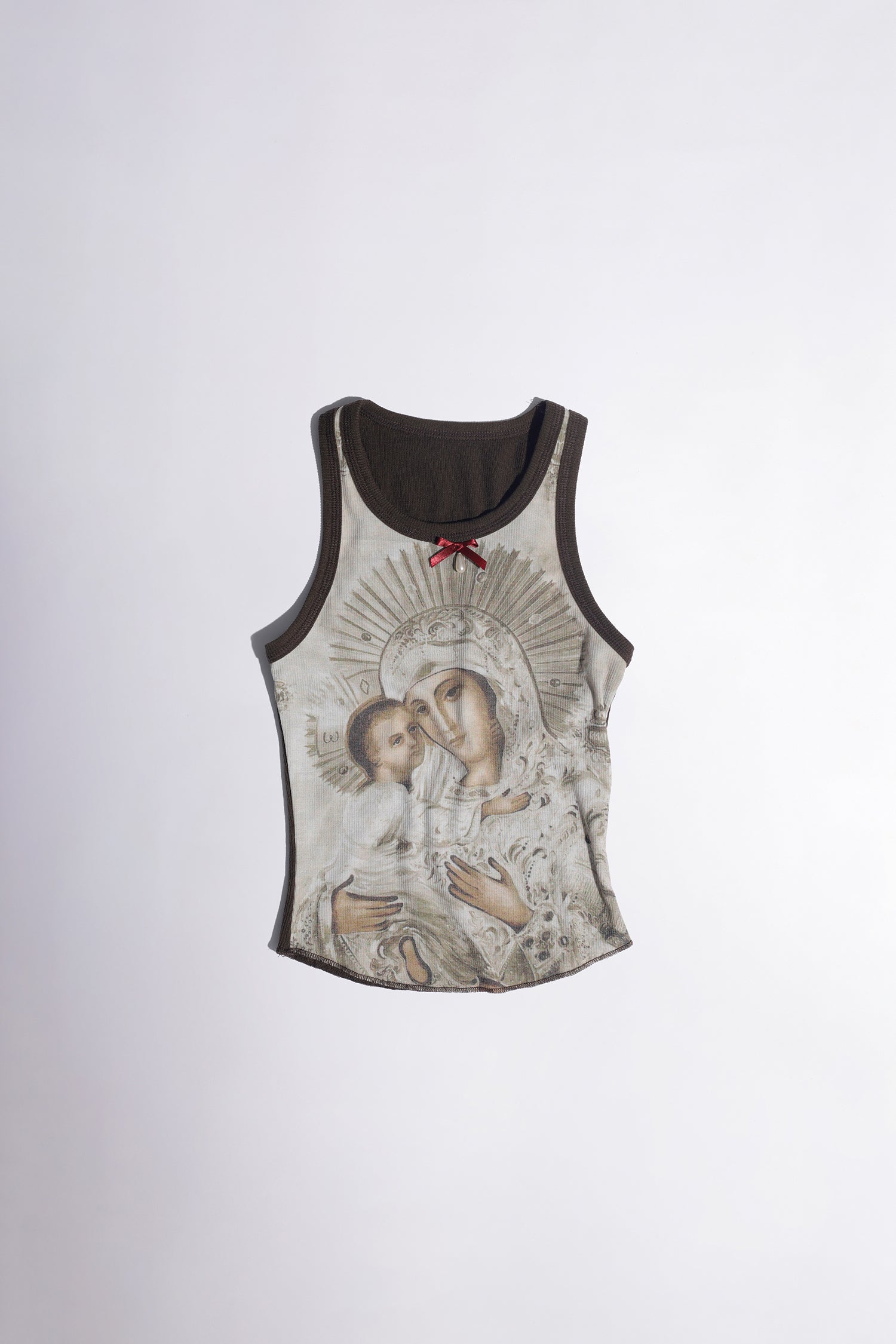 [SCULPTOR] Maria Tear Drop Tank Top - Latte/Mocha