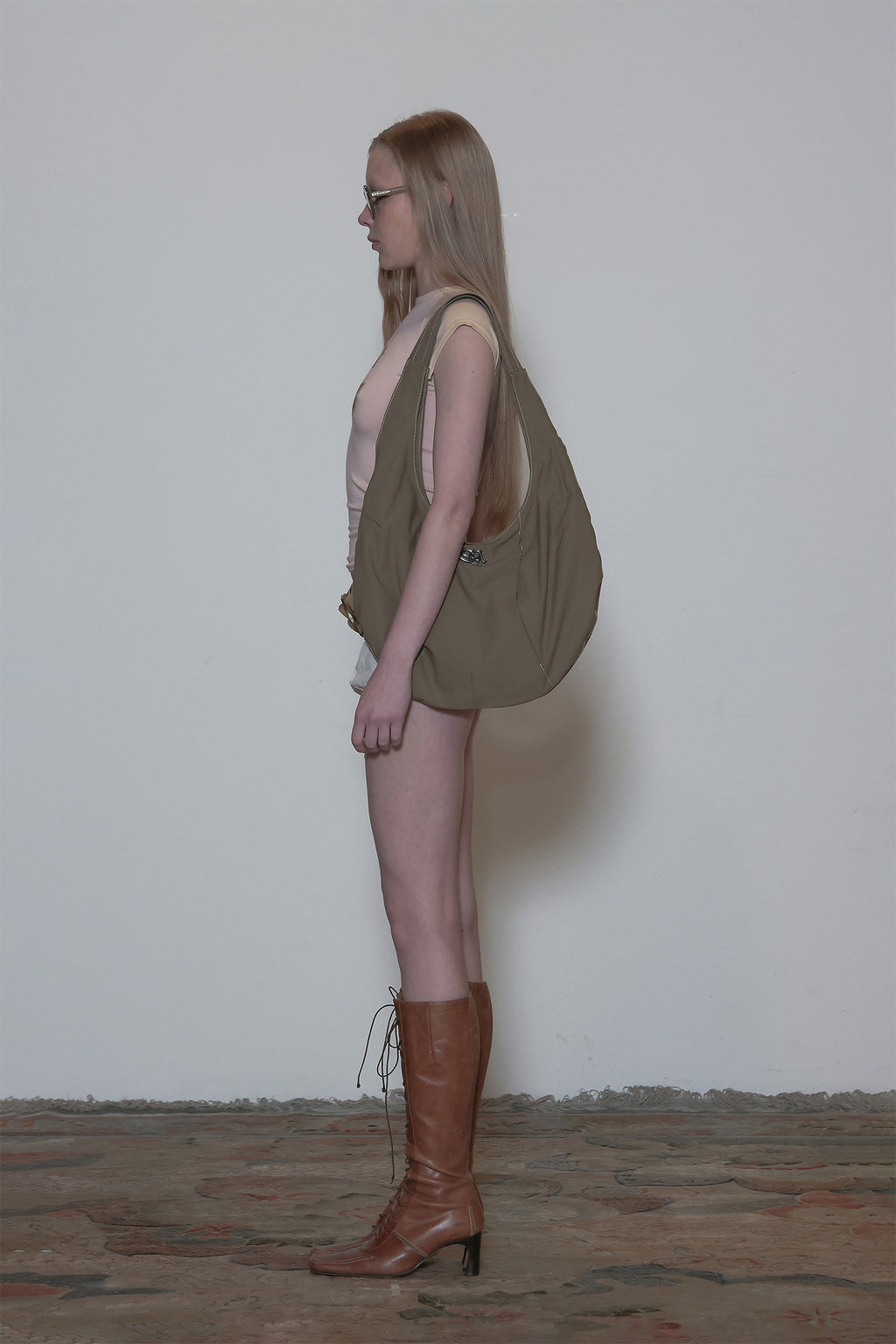 Sculptor Nylon Moon Bag - Brown