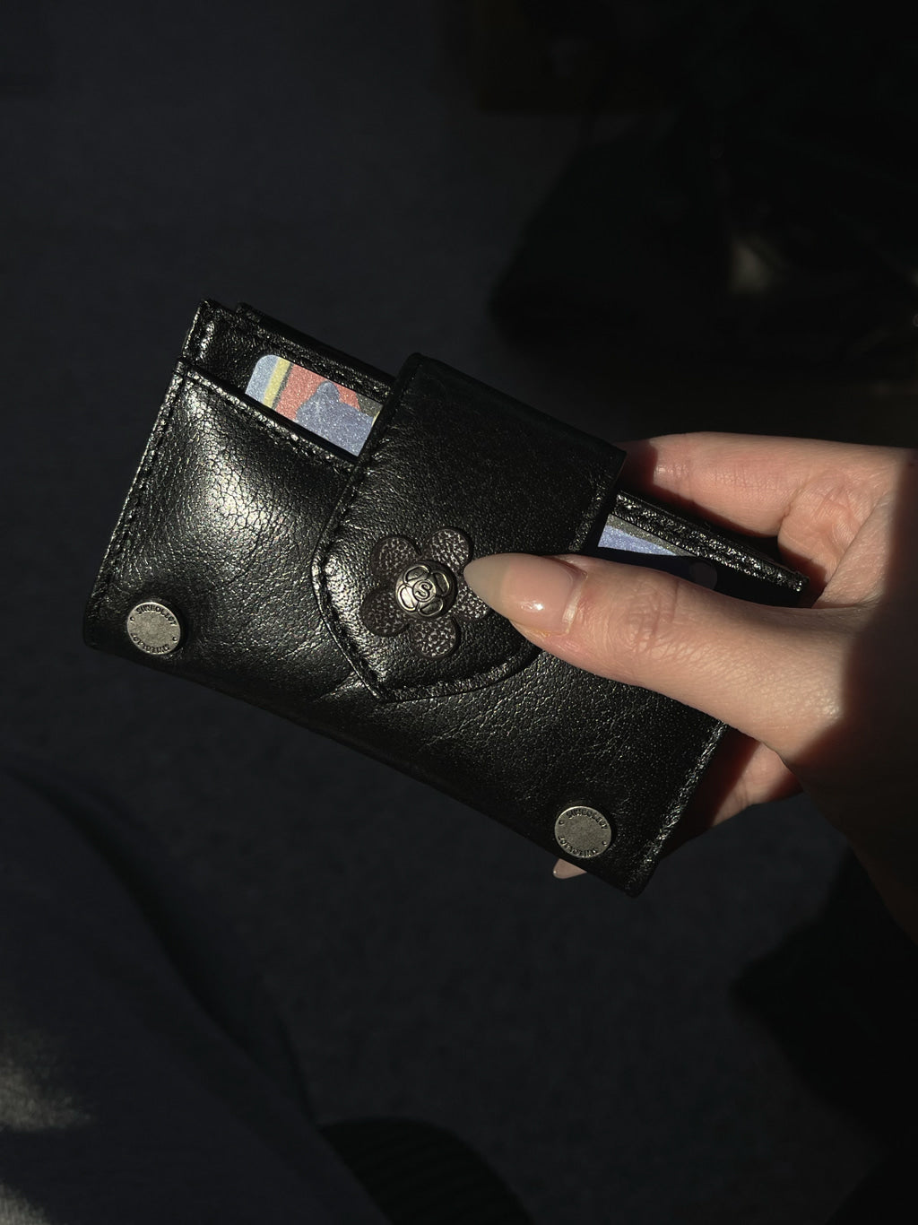siweol Fleur Card Wallet (Black)