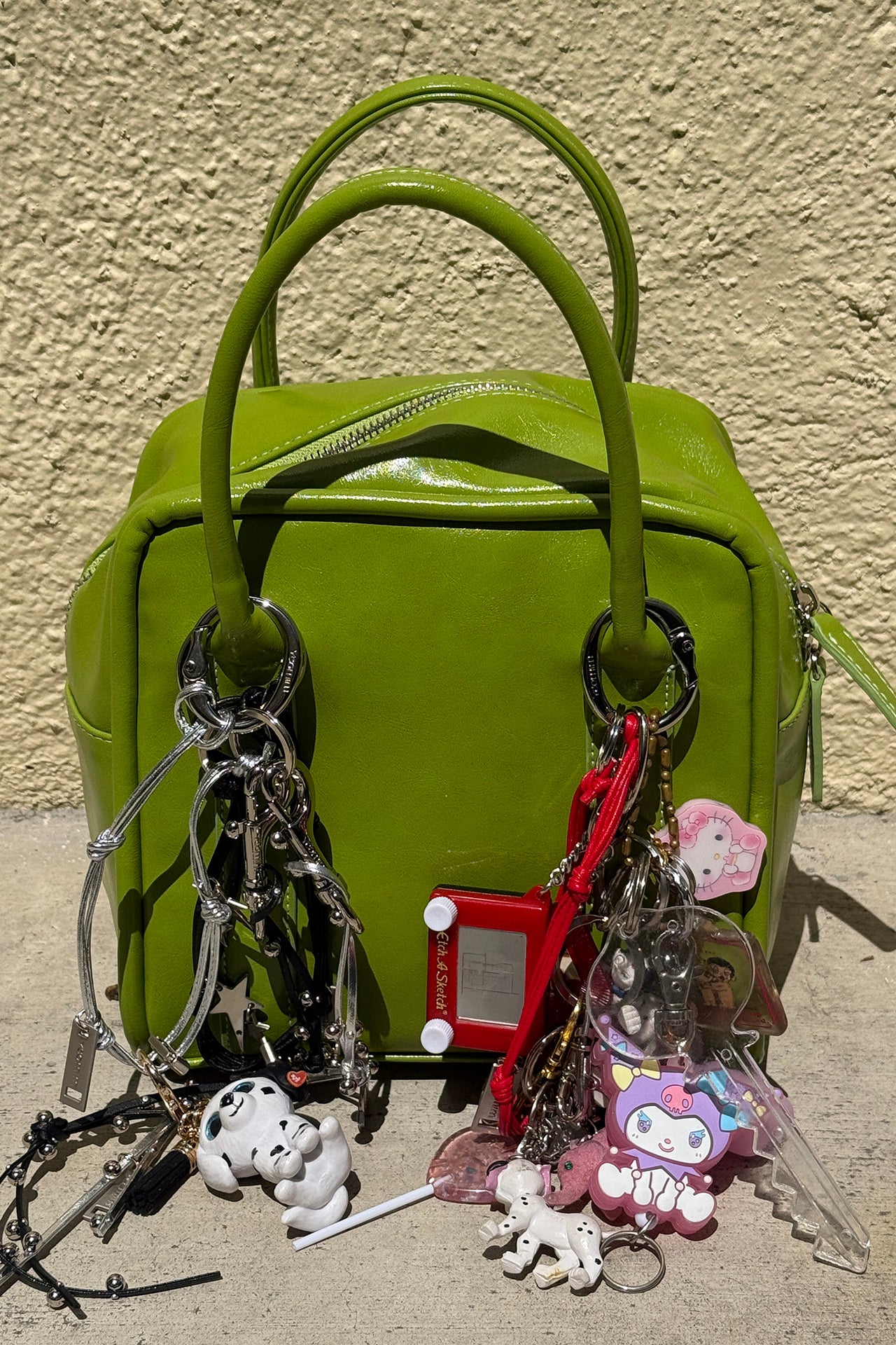 Yeomim mini box bag / lime