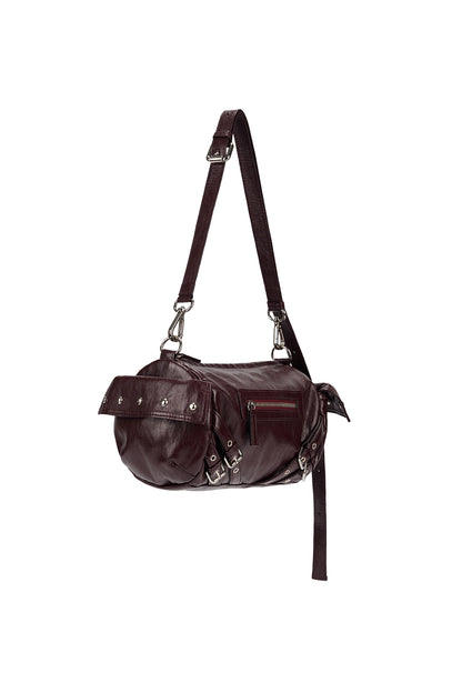 DEINET STUD POCKET BAG IN BURGUNDY