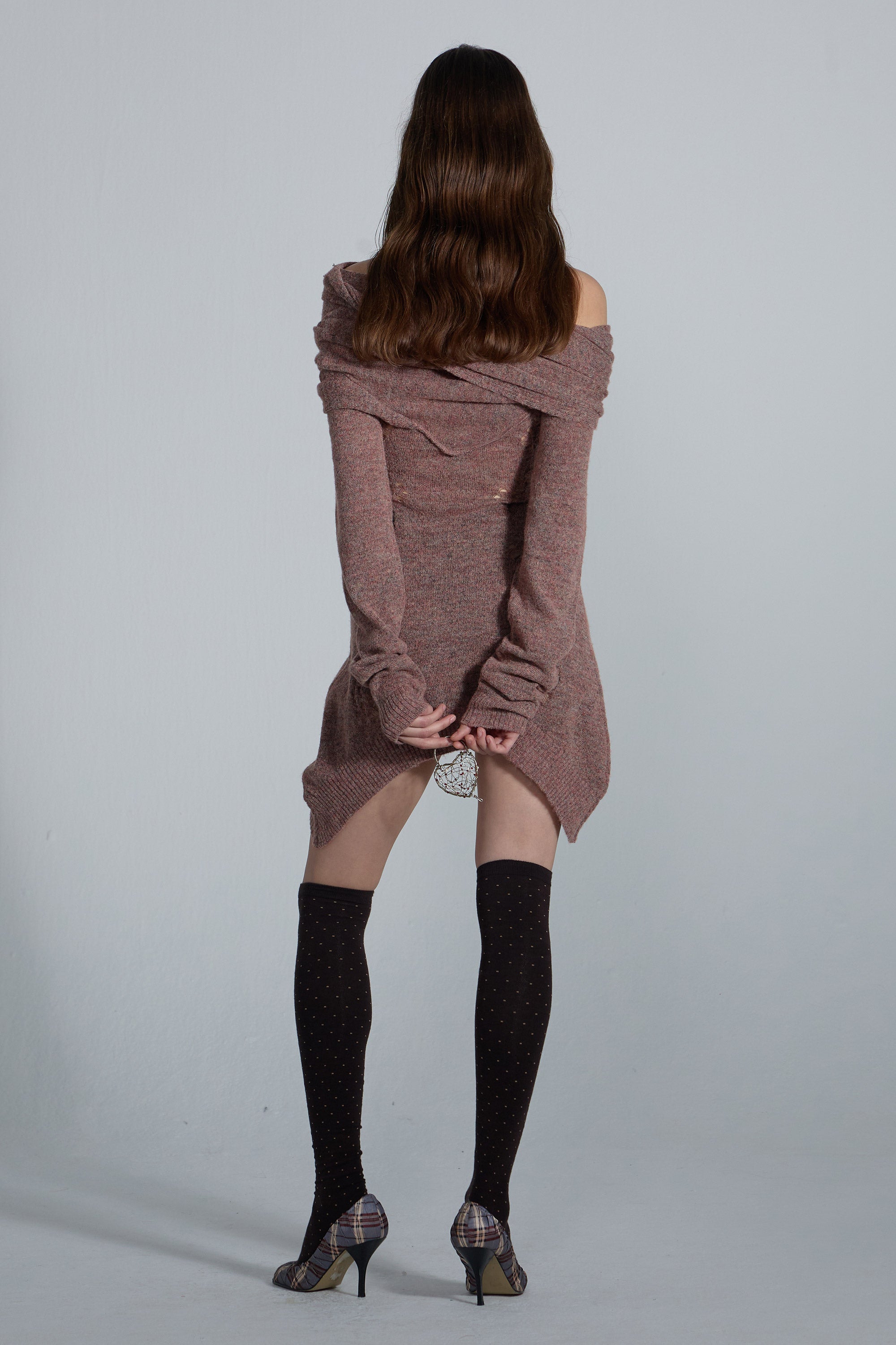 Sculptor 2way Shawl Dress Brick Orange