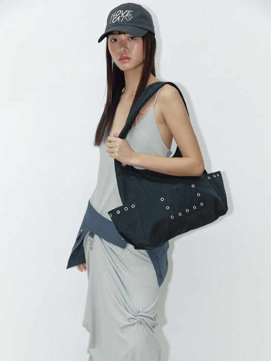 ASURA LUNA LEATHER BAG (BLACK)