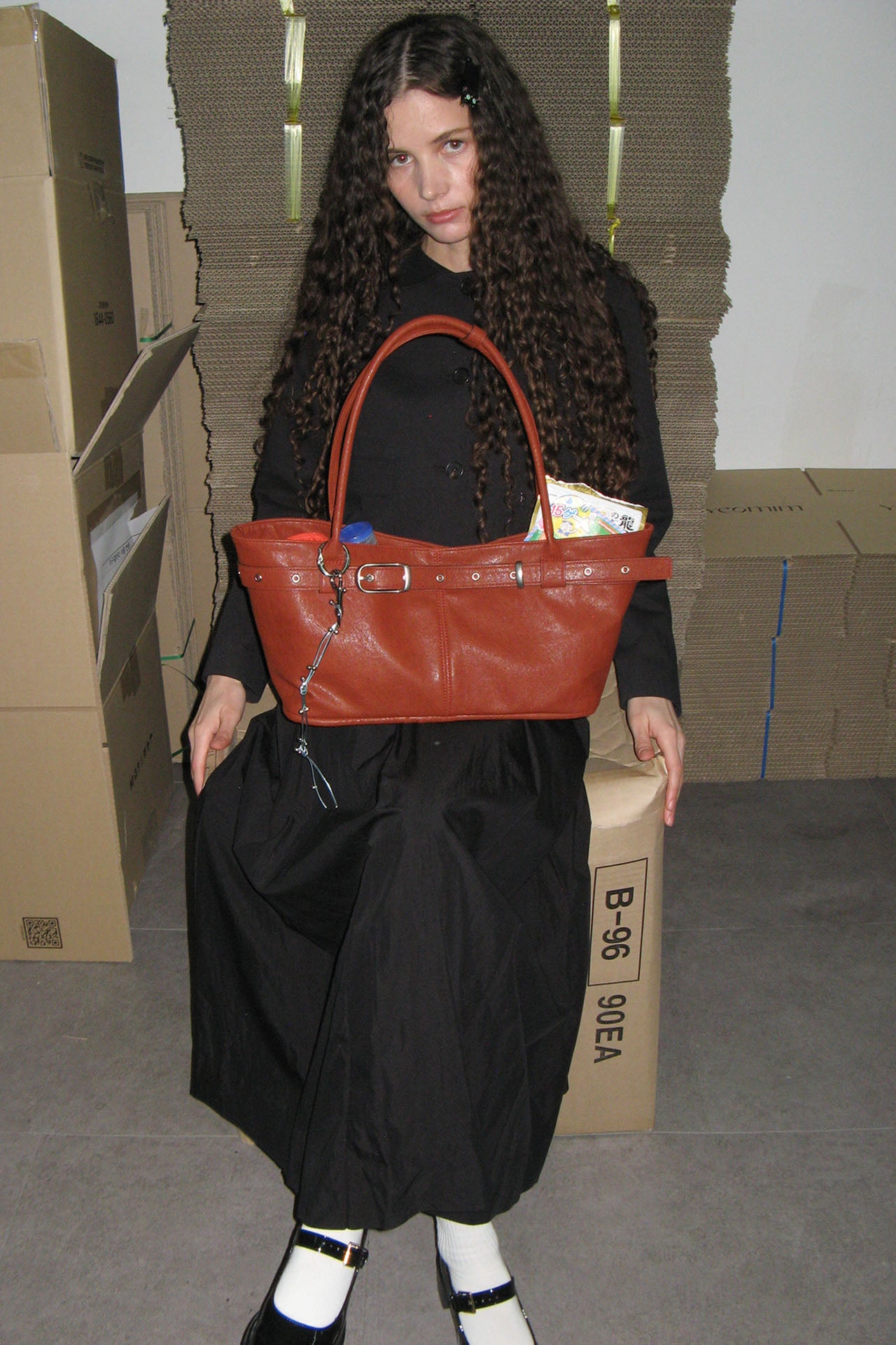 Yeomim belted boat bag (brick)