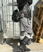 yeomim slouchy bag (black) & keyring set