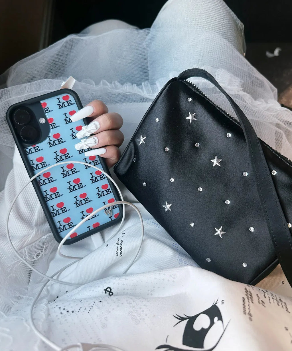LOTSYOU_Twinkle Jelly Pouch Bag BLACK