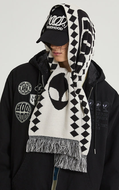 HOODHOOD Reversible Logo Knit Muffler