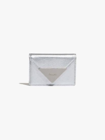 fennec Crinkle Triangle Accordion Pocket / silver