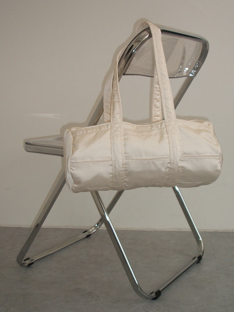 NANACREW MINI DUFFLE BAG - IVORY SATIN