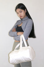 NANACREW MINI DUFFLE BAG - IVORY SATIN