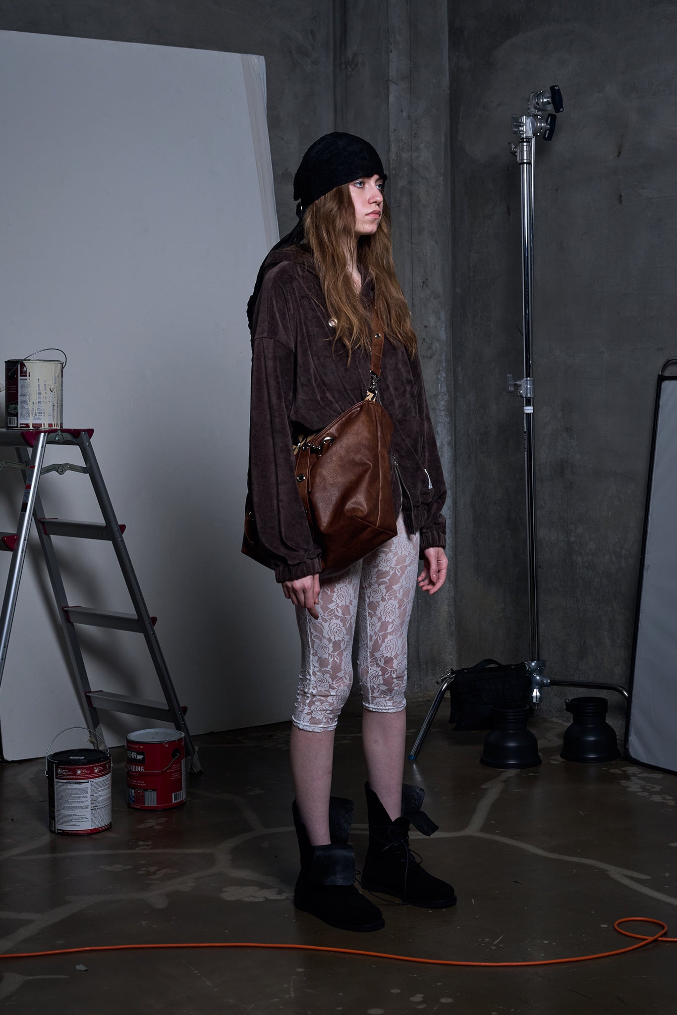 DEPC EYELET LEATHER BAG (VER.2) – BROWN