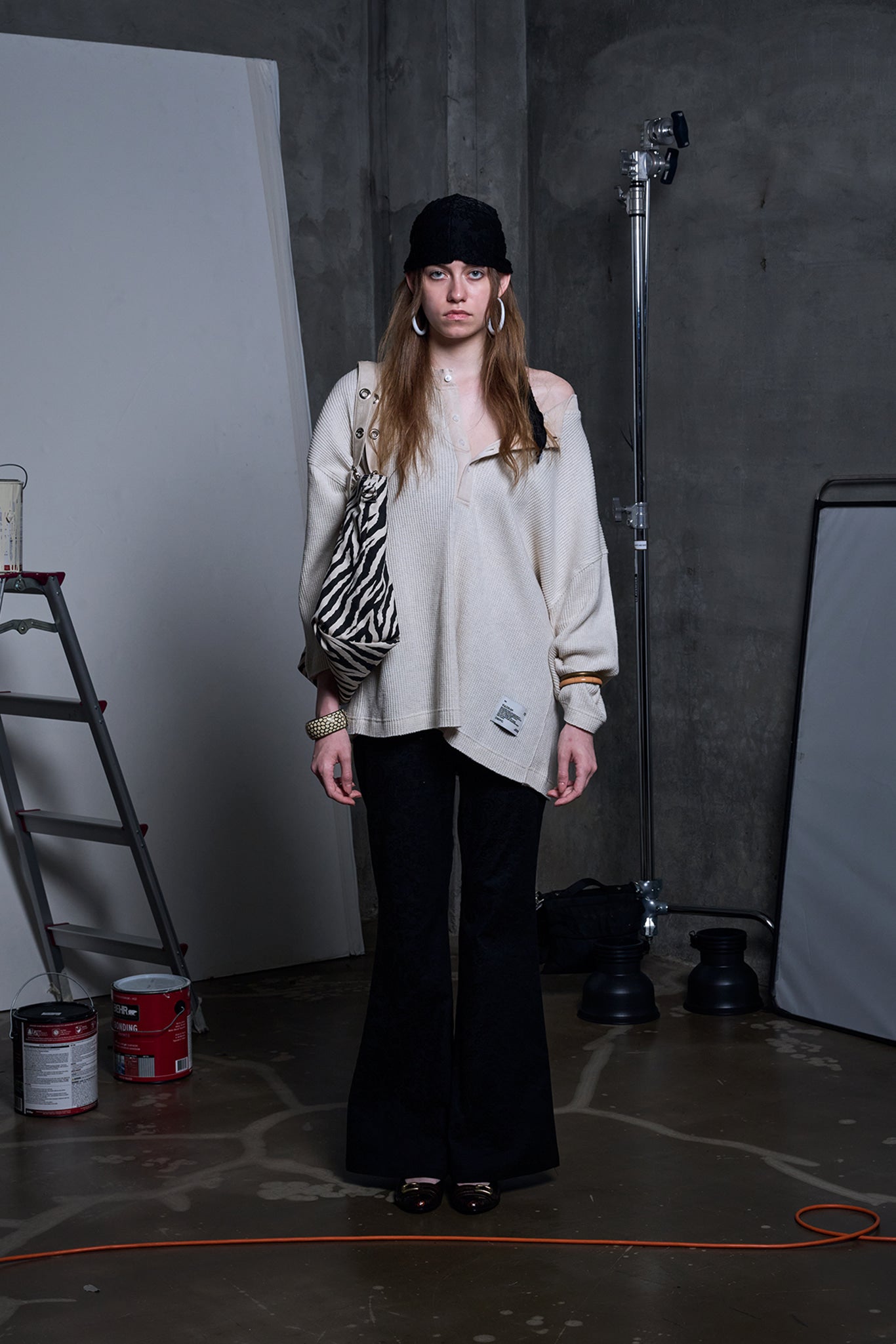 DEPC WAFFLE LONG SLEEVE T-SHIRT – IVORY