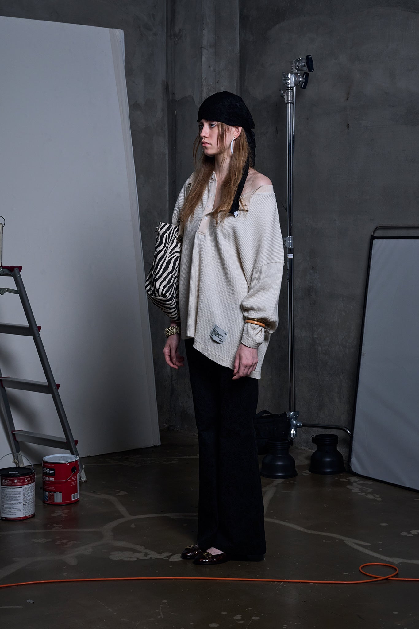 DEPC WAFFLE LONG SLEEVE T-SHIRT – IVORY