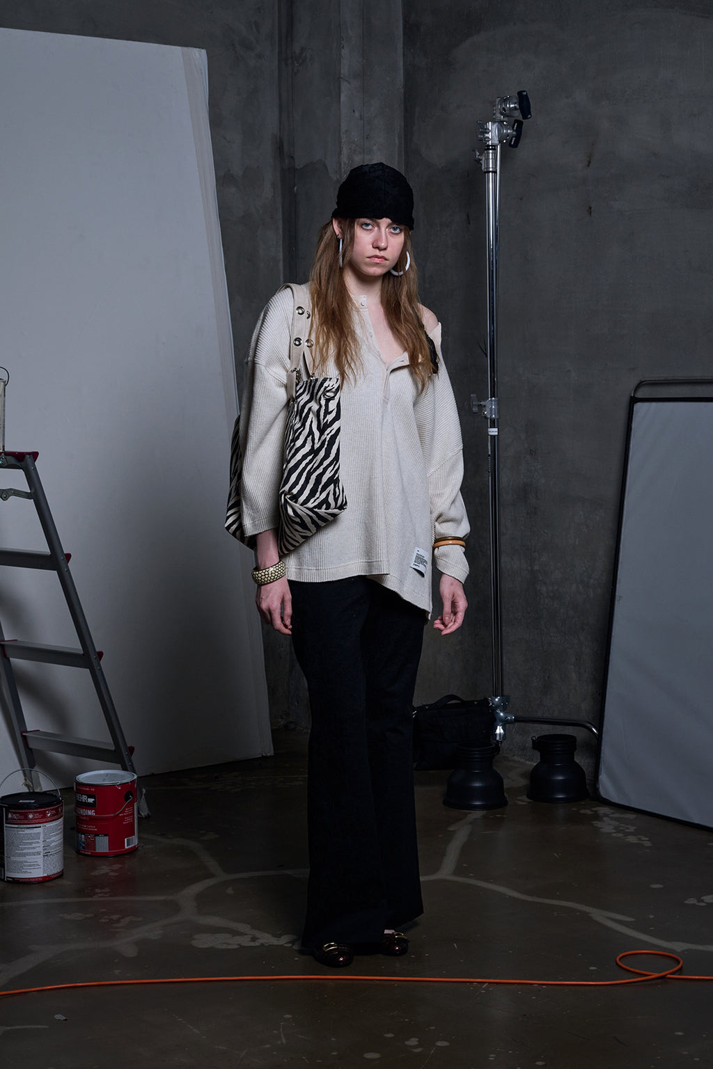 DEPC WAFFLE LONG SLEEVE T-SHIRT – IVORY