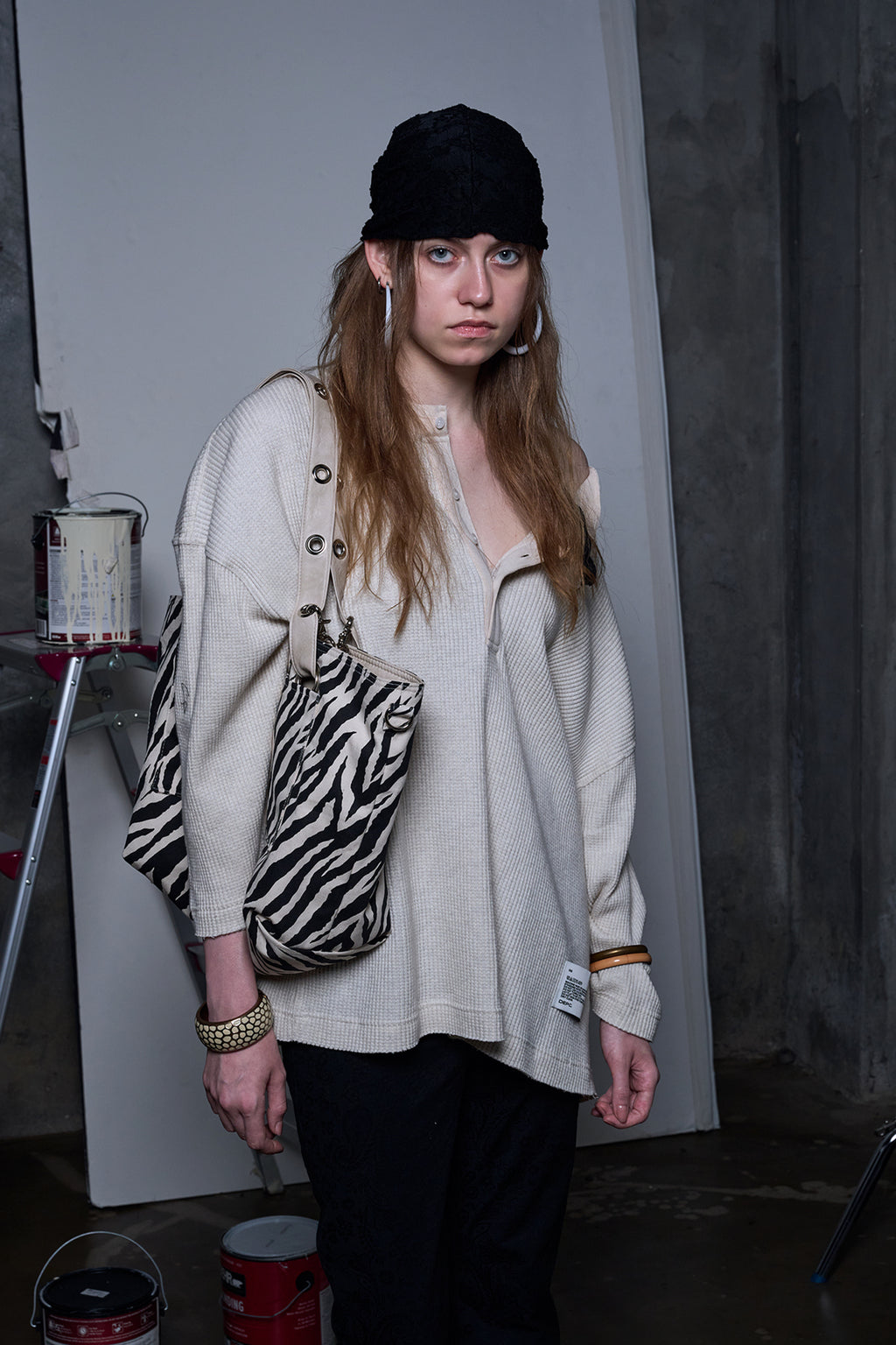 DEPC WAFFLE LONG SLEEVE T-SHIRT – IVORY