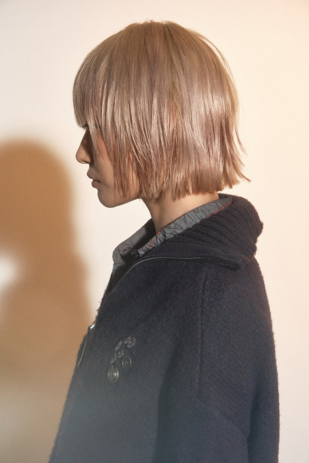 [PORTERNA] BUTTON HALF PULL-OVER SWEATER_PURPLE