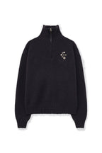 [PORTERNA] BUTTON HALF PULL-OVER SWEATER_PURPLE