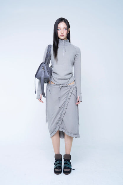 DEPC EYELET LEATHER BAG (VER.3) - GRAY