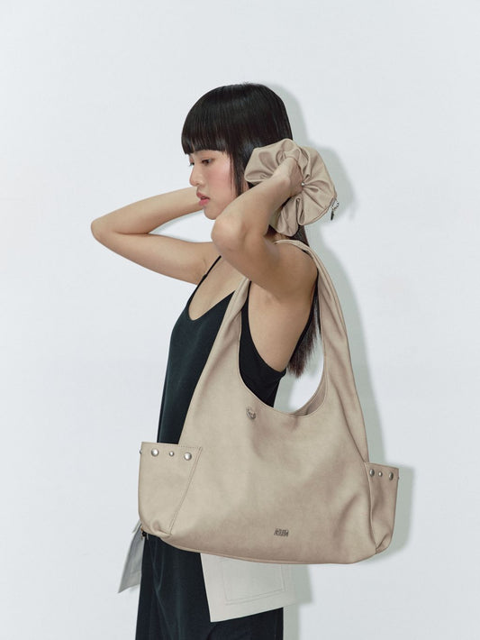 ASURA LUNA LEATHER BAG (BEIGE)