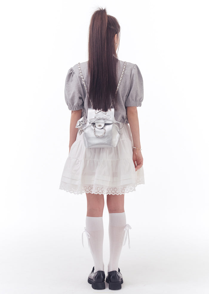 Ribbon Classic Backpack - Silver