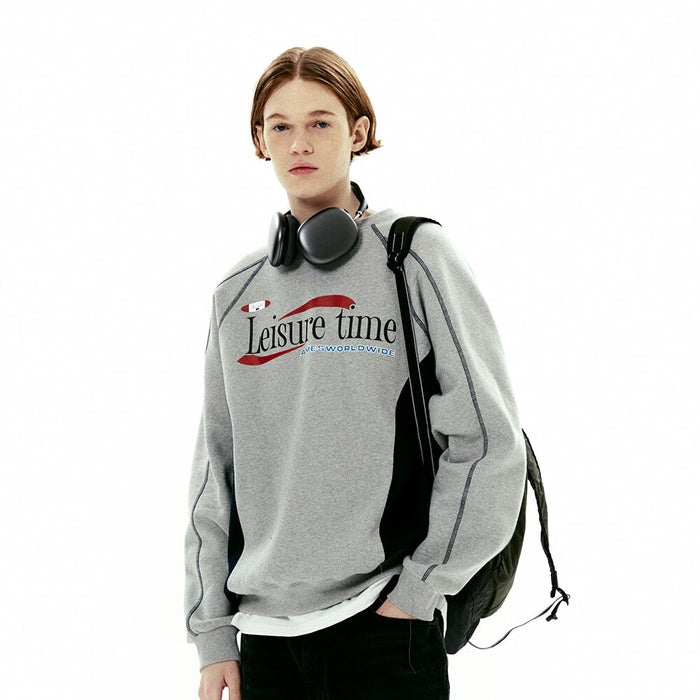 Ames-Worldwide LEISURE TIME LOGO SWEATSHIRT GREY