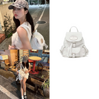 [權恩妃同款🎀] lotsyou Nostalgia Chubby Backpack - White