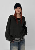BLACKUP Moite Waffle Snap Hoodie - 2colors