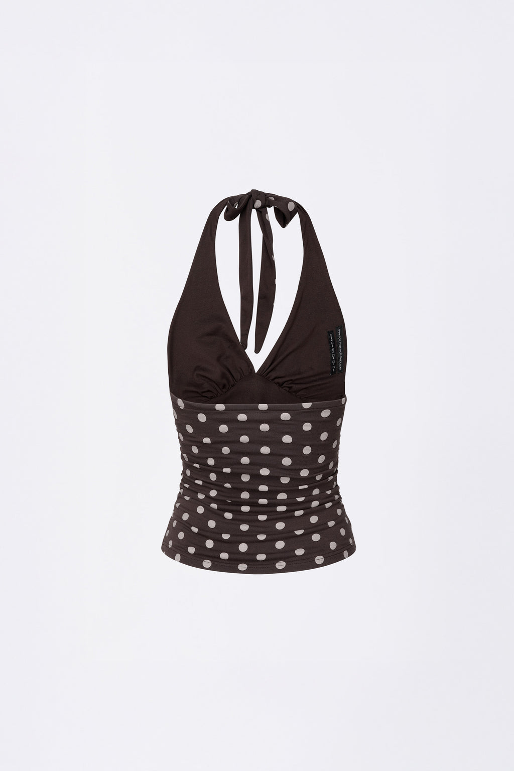 Dot Halter Top Brown