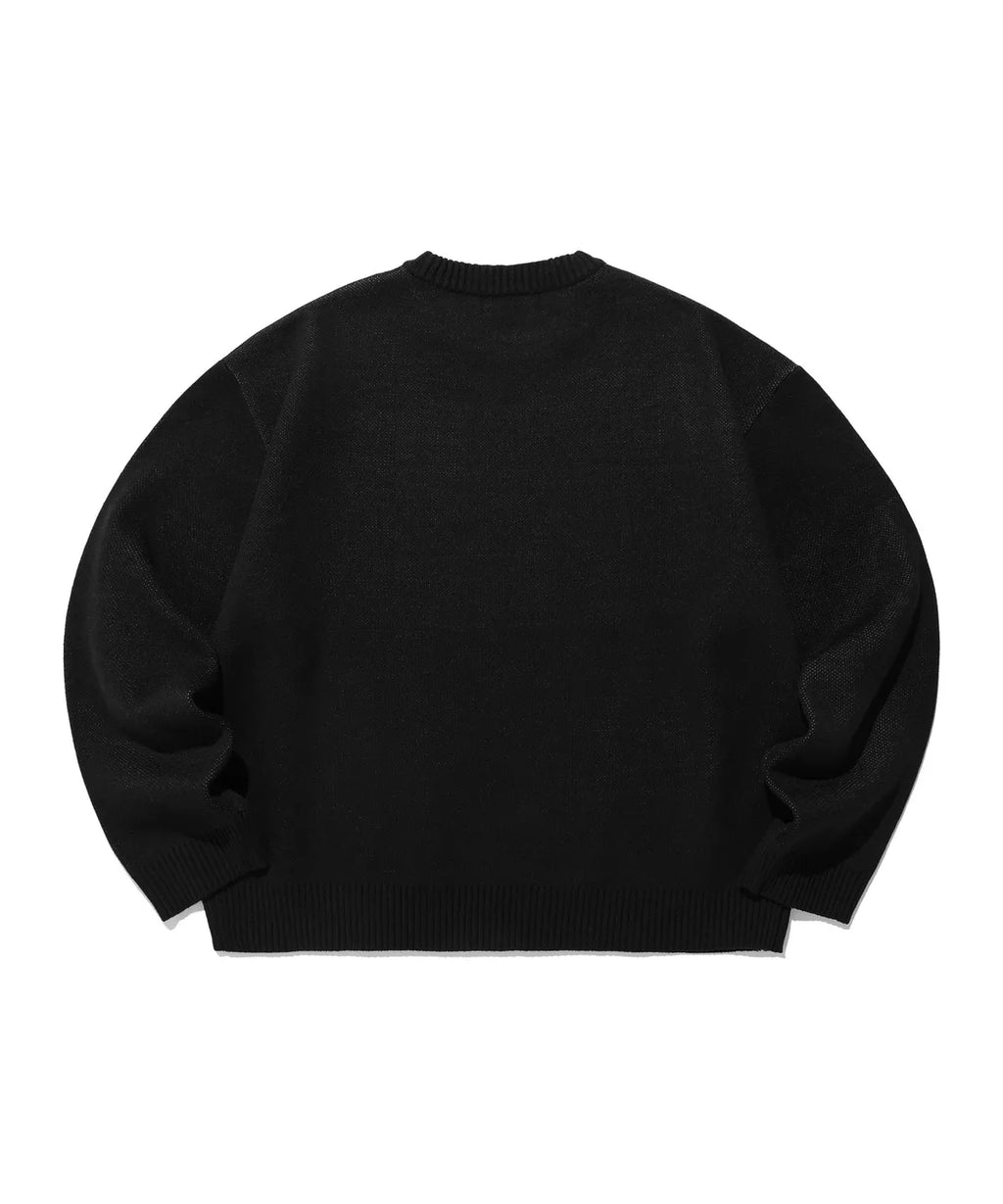 niceghostclub TORNADO LOGO KNIT_BLACK