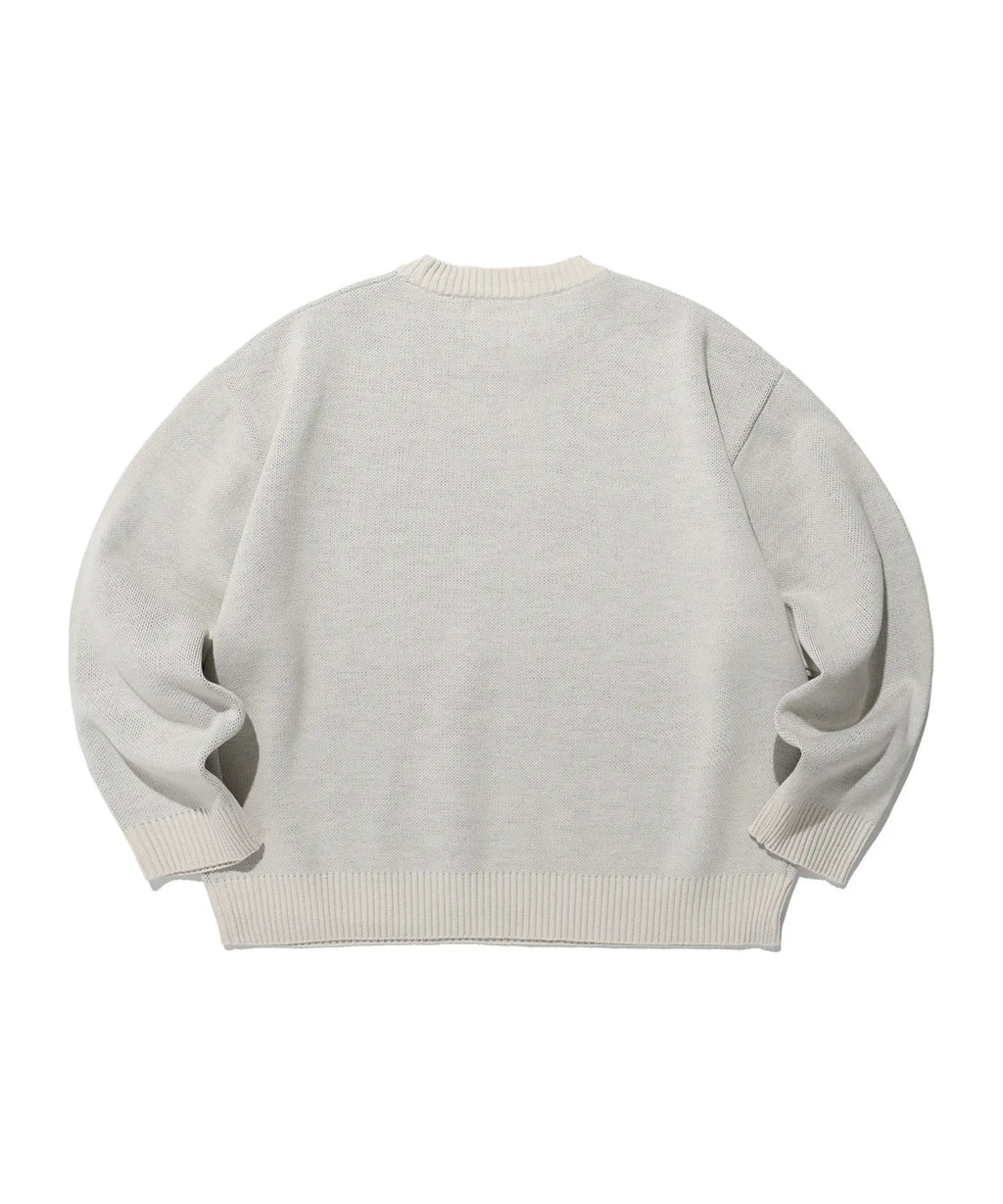 niceghostclub TORNADO LOGO KNIT_IVORY