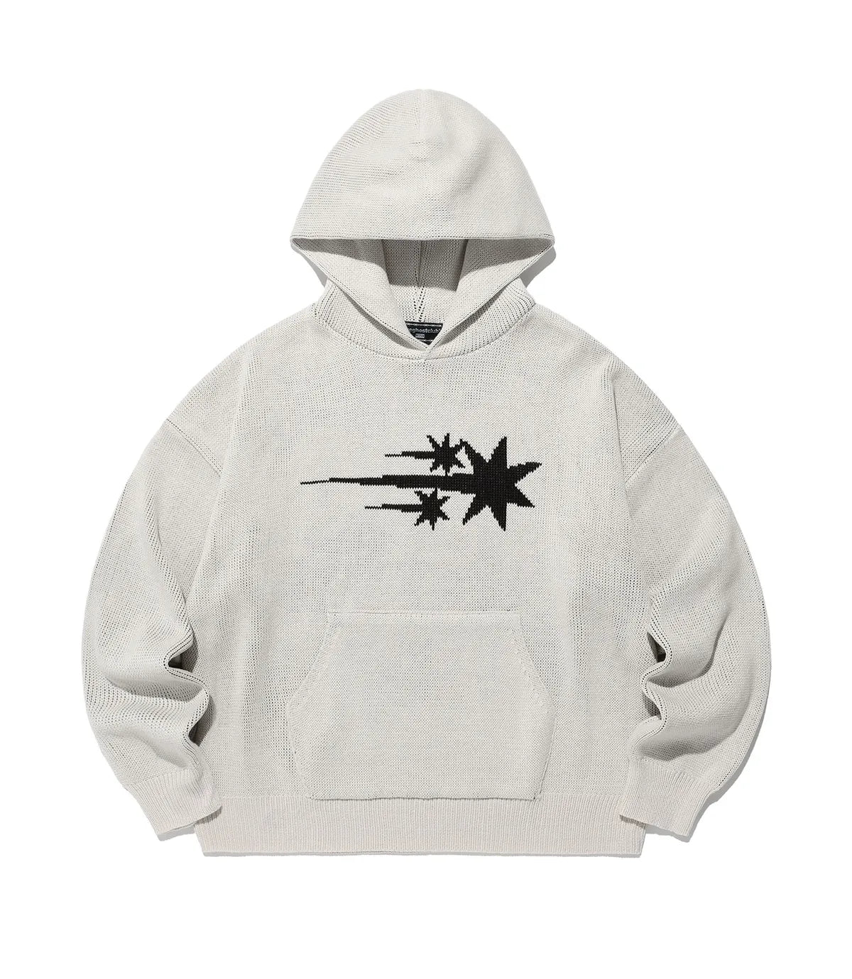 3STARS LOGO KNIT HOODIE_IVORY